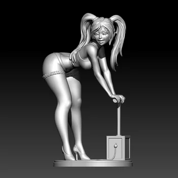 1/18 1/24 Gyanta modell készletek A Game Girl szobor festetlen figura Nincs szín RW-1075