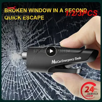 1/2/3PCS Autó törött ablak Kalapács Biztonsági övvágó Biztonsági menekülési eszközök Automatikus ablakok Üvegtörő Mini hordozható kulcstartó