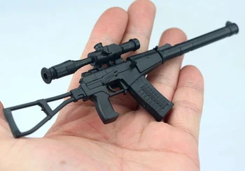 1/6. Mini kirakós játék SWAT AS VAL Assemble műanyag pisztoly modell tégla katonai fegyver homokasztal játék 12 hüvelykes akciófigurához