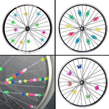 1 csomag világító kerékpárkerék küllő műanyag színes csomagolócsövek Dekor kerékpár küllők Kerékpár alkatrészek Kerékpár kiegészítők