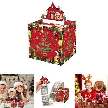 1Pc Party meglepetés pénzdoboz készpénzes kartondoboz kreatív dekoratív díszdoboz kellékek karácsonyi kiegészítőkhöz