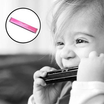 1Pc Professional 24 lyukú szájharmonika szájfém orgona gyerekeknek és felnőtteknek Kezdő zenei játékok
