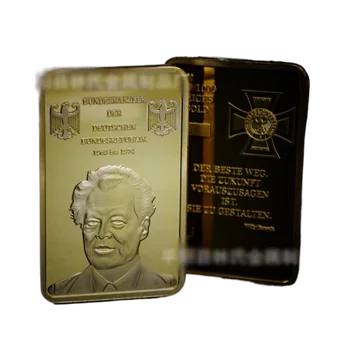 1Pcs Németország Arany Bár A kereszt állomásai Aranyozott ajándéktárgyak Isten szereti az embereket Gyűjthető érmék gyűjteménye Érem