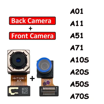 20 db/tétel Eredeti első hátsó kamera Samsung A01 A10S A11 A20S A50S A51 A70S felé néző kis elülső szelfi hátsó kamera modul