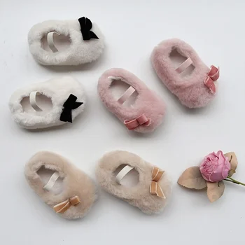 2023 téli babacipő aranyos kislány plusz bársony csúszásmentes kisgyermekcipő meleg szőrös cipő külső kopás pamut cipő