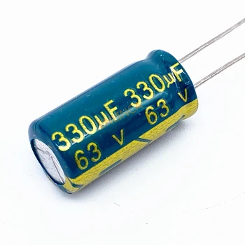 20db / lot nagyfrekvenciás alacsony impedanciájú 63v 330UF alumínium elektrolit kondenzátor mérete 10 * 20 330UF 20%