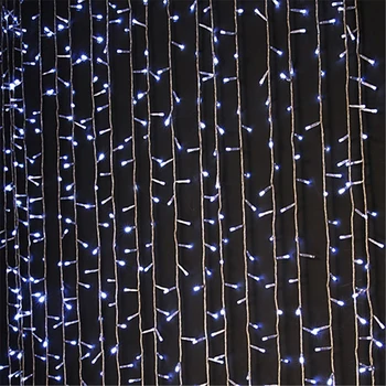 3M 300 LED függönylámpa kültéri vízálló tündérlámpák Garlands Strip Party lámpák ünnepi karácsonyi esküvői dekorációhoz
