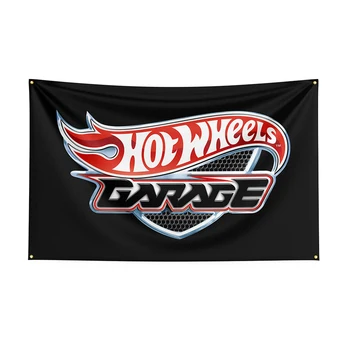 3x5 Hot Wheels zászló poliészter nyomtatott versenyautó banner dekorációhoz -ft zászló dekoráció, zászló dekorációs banner zászló banner