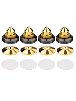 4db/Set Speakers Stand Foot Golden Spikes hangszórópad arany tüskék Pure Gold hangszóródoboz Nails C