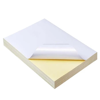 50 lap A4-es fehér öntapadó vízálló matrica címke fényes felületű papír lézeres tintasugaras nyomtatómásolóhoz