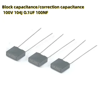 50PCS Blokk kapacitás/korrekciós kapacitás 100V 104J O.1UF 100NF