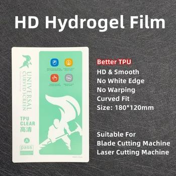 50db HD TPU hidrogél film LCD képernyővédő fólia mobiltelefonhoz Elülső HD filmpenge vágógép lézeres TPU képernyővédelem