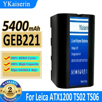 5400mAh YKaiserin GEB221 akkumulátor Leica ATX1200 TS02 TS06 TS09 TPS1200 mérőállomáshoz Bateria