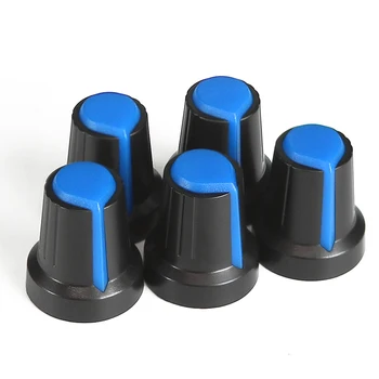 5DB WH148 potenciométer kapcsoló gombos sapka AG2 15 * 17mm kék műanyag gombok szilva fogantyú készlet