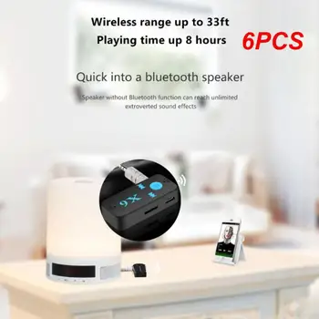 6PCS X6 univerzális Bluetooth vevő V4.1 támogatás TF kártya Kihangosított hívás Zenelejátszó Telefon AUX bemenet / kimenet MP3 zenelejátszó