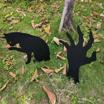 AGMSYEU Modern egyszerű kreatív állatművészeti dekoráció kültéri gyepkert vasművészet fekete állat dekoráció ünnepi party