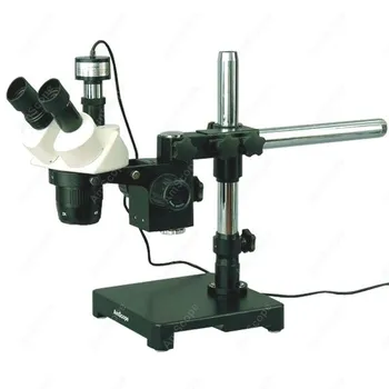 AmScope 10X-20X-30X-60X sztereó mikroszkópot szállít gémtartón + digitális fényképezőgép SW-3T13Z-PB