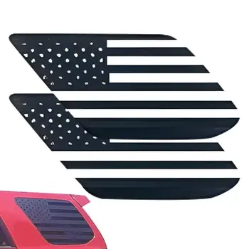 Amerikai zászló autó matricák 2db előre vágott amerikai zászló matricák Autó kiegészítők Jármű oldalsó címke Vinil matrica dekoráció autóhoz
