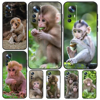 Aranyos bébi majom állatos tok Xiaomi 13T Pro 12T 11T 12 14 13 Lite 12X POCO F5 X3 X5 Pro X4 F4 M5 M5s F3 fedél