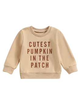 Aranyos csecsemő Halloween kapucnis pulóverek Hangulatos hosszú ujjú tökmintás felsők kisgyermek őszi ruházat