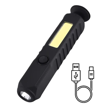 BORUiT LED zseblámpák szuperfényes hordozható működő fényszóró USB-C újratölthető fáklya horgászat kemping vízálló fényszóró