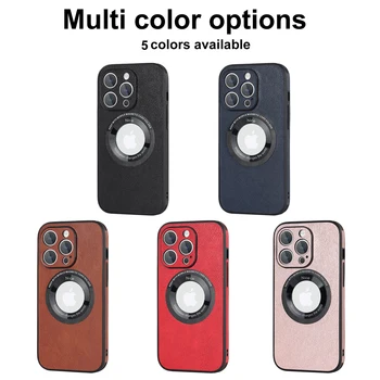CRESMOON mágneses szívóbőr egyszínű telefontok iPhone 11-hez 12 13 14 Pro Max / Pro / Plus X / XS / XR ütésálló védelem