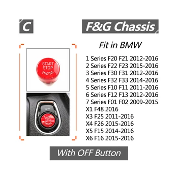 Car Start Stop Button Button Switch Cover sapka csere BMW F22 2-es Coupe F23 Convertible F30 3-as Sedan F32