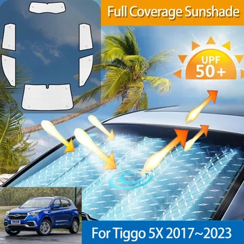 Chery Tiggo 5x 3 4 4Pro E DR 5.0 MVM X55 2017~2023 2020 2021 2022 Autó napernyő automatikus kiegészítők Napernyő ablak matrica Visor