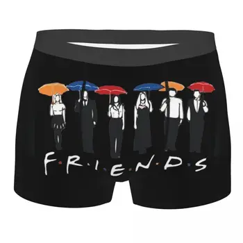 Classic Friends TV Show Boxer rövidnadrág Homme számára 3D nyomtatott fehérnemű Bugyi nadrág Stretch alsónadrág