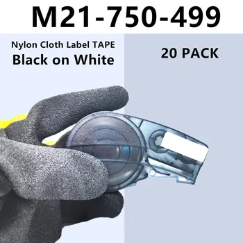 Címkeszalag Kompatibilis a BMP21 kézi címkenyomtatóval M21 750 499 fekete-fehér nylon kendő Folyékony nitrogén címke