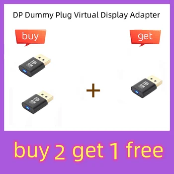 DP próbabábu dugó Virtuális kijelző adapter EDID fej nélküli emulátor 4K DP Displayport virtuális kijelző tartozékok videokártyához