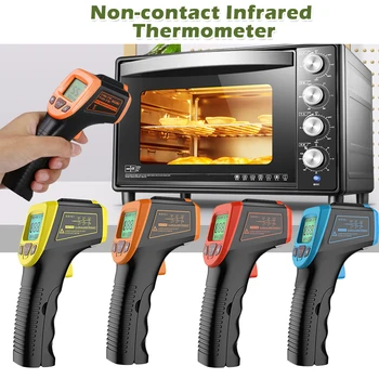 Digitális infravörös hőmérő Érintés nélküli lézeres IR hőmérséklet LCD kijelző pisztoly pirométer tesztelő akvárium hőmérséklet műszerek
