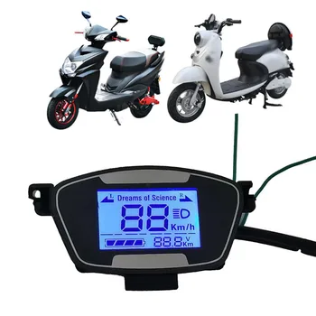 Ebike robogó LCD kijelző motor sebességmérő képernyő elektromos kerékpár 48V-72V E-Bike kijelző 6pin LCD kijelző Ebike motorkerékpár alkatrészek