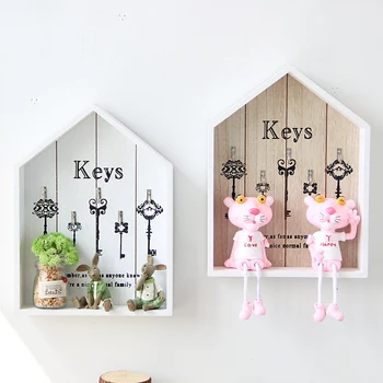 Európai Absztrakt kreatív kulcs Hook Key tároló doboz Home Wall dekoratív fali bejárati kulcs tároló doboz