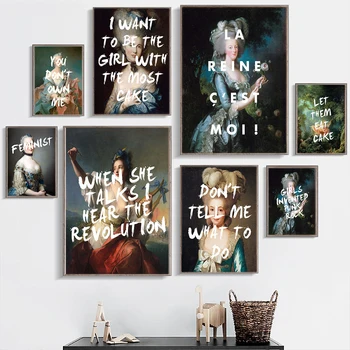 FEMINISTA Vászonfestés Plakát Ajándékok Ajándék Vicces dal Dalszövegek Ne mondd meg, mit tegyek Nyomatok Női szoba Fali művészet Kép dekoráció