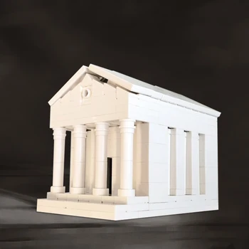 Gobricks MOC MOC Ókori egyiptomi építészet Apró görög templom építőelem készlet Ókori utcakép Római oszlop Tégla játékok