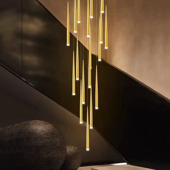 Golden kúpos csillár LED modern nappali lámpa beltéri világítás konyhai lámpa hall magas épület lépcsőház csillár
