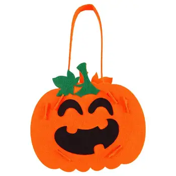 Halloween Goodie kosarak Nem szőtt DIY vödör cukorkához Ajándék Aranyos táska fogantyúval Halloween ajándékokhoz Óvodába