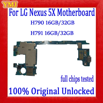Ingyenes szállítás 100% -ban tesztelt jó munka LG Nexus 5X H790 H791 alaplap 16GB 32GB logikai kártya eredeti kártyafüggetlen
