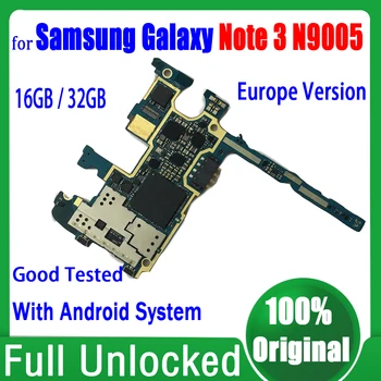 Ingyenes szállítás Samsung Galaxy Note 3 N9005 N900 alaplaphoz Android rendszer logikai kártyával Eredeti feloldás alaplap tesztelve
