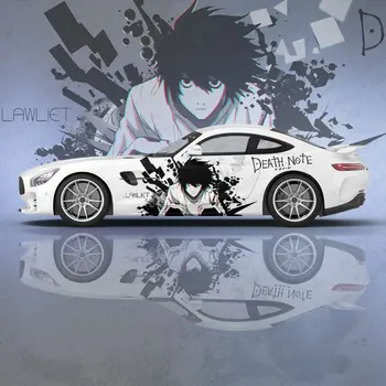 Japán anime Death Note autófóliázás Védje a matricát Autó matrica kreatív matrica Autó karosszéria megjelenése dekoratív matrica 2 részes