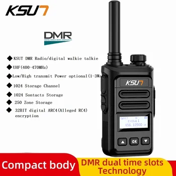 KSUT DMR rádiós walkie talkie digitális sonka kétirányú rádióállomás hordozható 3 wattos UHF professzionális adó-vevő vezeték nélküli eszköz