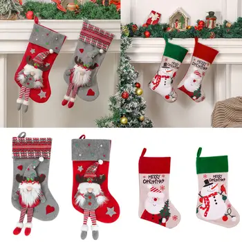 Karácsonyi dekorációs kellékek Repülőgép sztereó pár Arctalan baba kandalló Karácsonyi zokni Karácsony esti ajándéktáska Candy táska