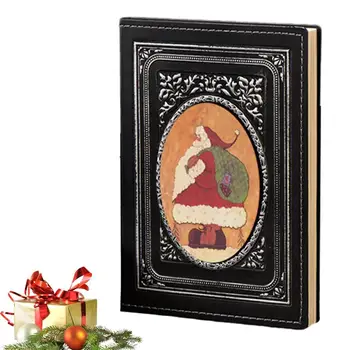 Karácsonyi folyóiratok Mikulás retro vicces ünnepi notebook A5 PU bőr boldog karácsonyt jegyzetfüzet zsebnapló karácsonyra