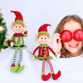 Karácsonyi manó alakú dekoráció Karácsonyi manó dekoráció Színes hosszú lábú plüss játék 65cm karácsonyi manó dekoráció bulihoz