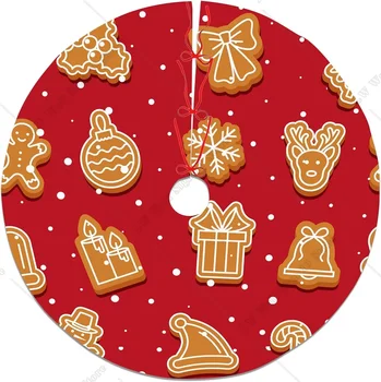 Karácsonyi mézeskalács Karácsonyfa szoknya gyertyák Hóemberek ajándékok Karácsonyi bálok Piros fa szoknyaszőnyeg ünnepi díszekhez