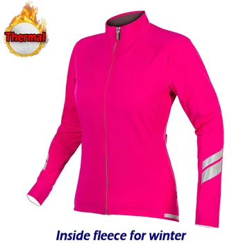 Kültéri női kerékpáros dzsekik viseljen télen melegen tartás hosszú kerékpáros mez Mtb viselet Ropa Ciclismo motocross divat kerékpár felsők