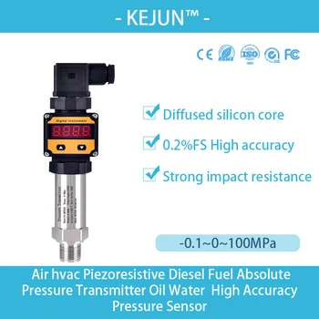 LED digitális kijelző hidraulikus nyomástávadó 4-20mA RS485 víz üzemanyag gázszint érzékelő abszolút vákuummérő