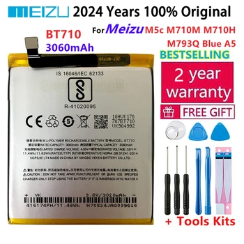 Meizu 100% eredeti 3060mAh BT710 akkumulátor Meizu M5c M710M M710H M793Q kék A5 telefon Kiváló minőségű akkumulátor + követési szám