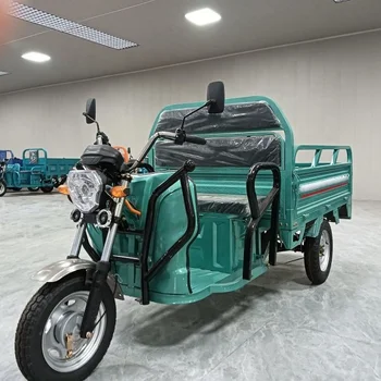 Nagy teherbírású elektromos tehergépjármű 1000W/1200W/1500W nagysebességű háromkerekű kerékpáros teherautó tricikli